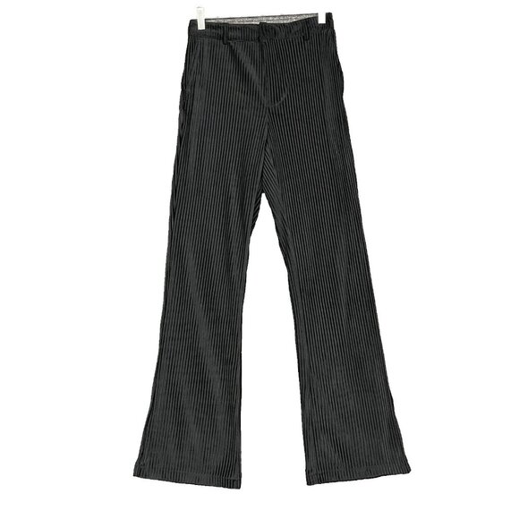 Urban Outfitters Pants Womens 2 Black Corduroy Wide‎ Wale Flare Leg Stretch - Picture 1 of 16